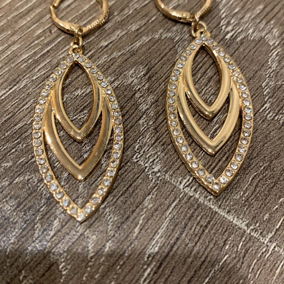 Drop Earrings • Costume Jewelry • wedding jewelry •  “diamonds” & “yellow” - Picture 8 of 12